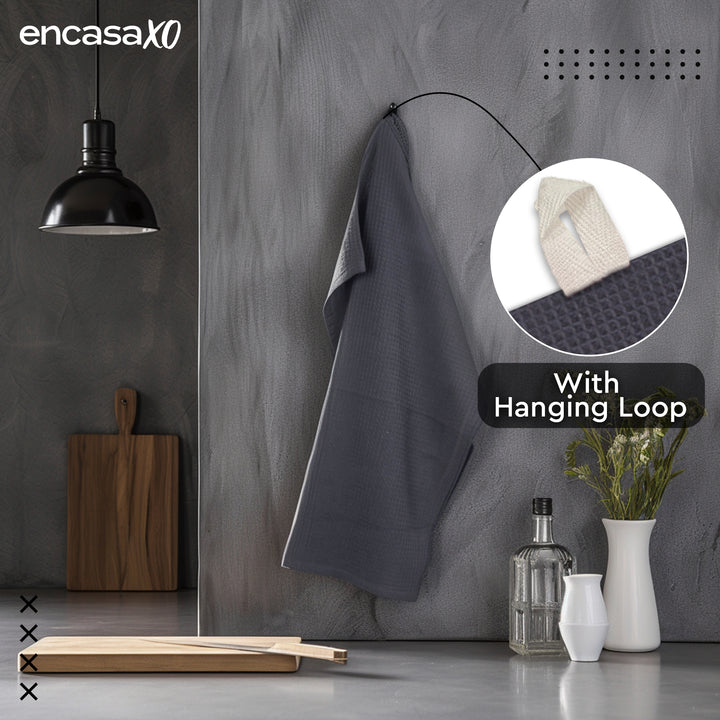 Cotton Grey Kitchen Towel (Pack of 4)