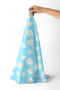 20s Sheeting Blue Daisy Fabric (1 Meter)