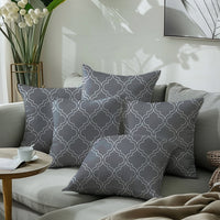 Micro Grey Trellis Cushion Cover