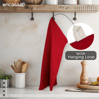 Cotton Red Kitchen Towel (Pack of 4)