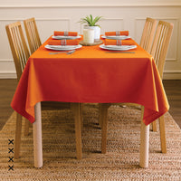 Cotton Orange Table Cloth (Pack of 1)