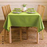 Cotton Lime Green Table Cloth (Pack of 1)