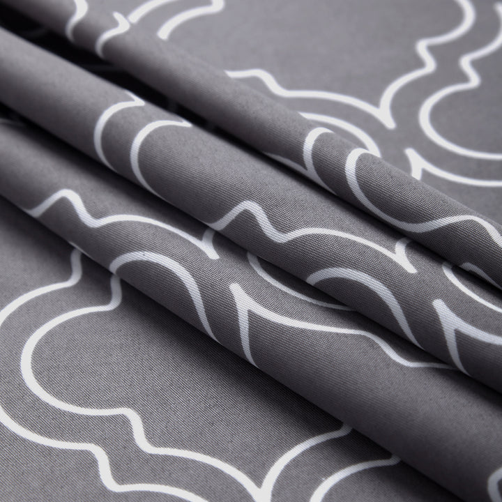 Polyester Grey Trellis Table Cloth (Pack of 1)