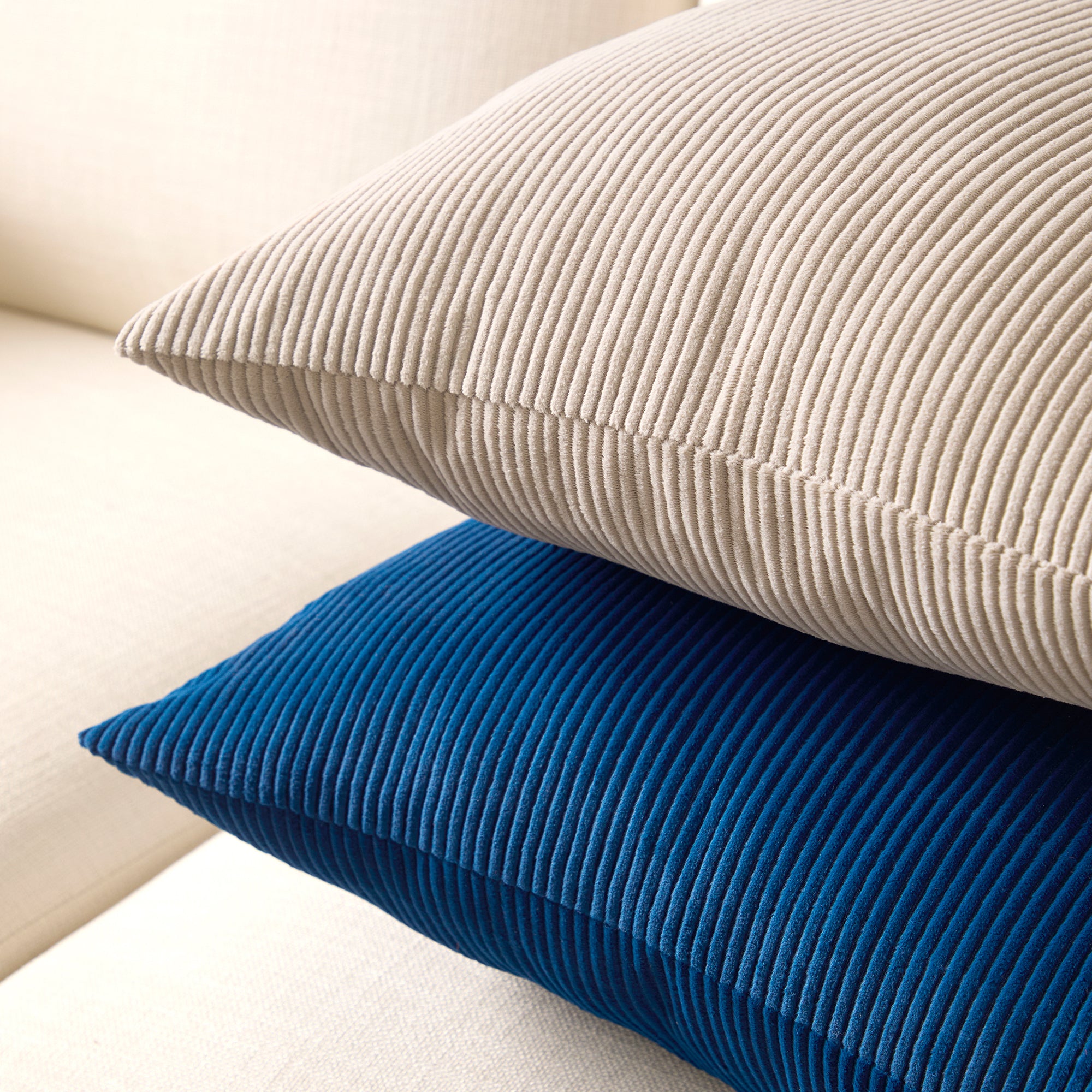 Corduroy Navy Blue Cushion Cover