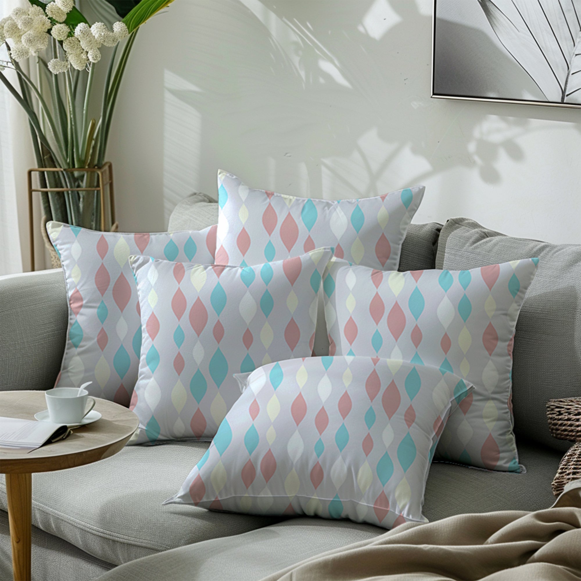 Micro Teardrops Lilac Cushion Cover