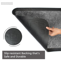 Polypropylene Main Door Entrance Mats Welcome Mat with Rubber Border | Anti Slip Rubber Backing | Ideal for Home, Outdoor, Balcony, Office | Pack of 1