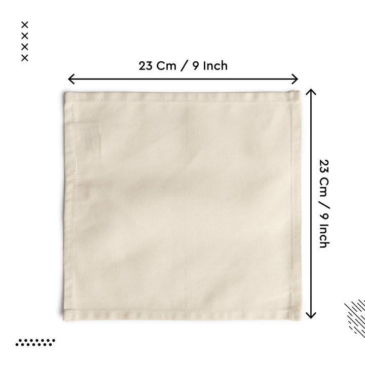 Cotton Natural Table Napkins (Pack of 12)