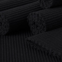 Cotton Solid Black Placemat (Pack of 6)