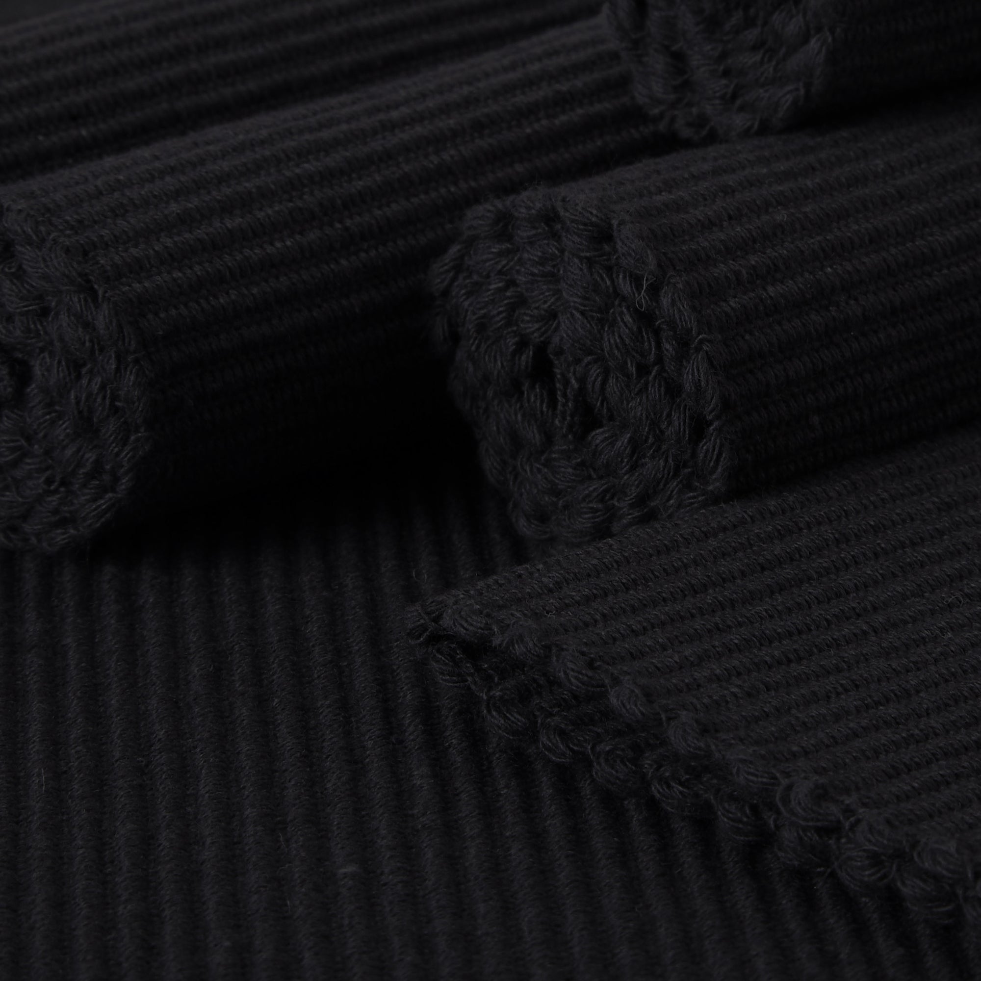 Cotton Solid Black Placemat (Pack of 6)