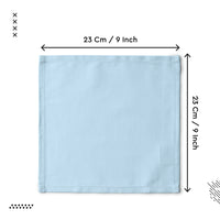 Cotton Ice Blue Table Napkins (Pack of 12)