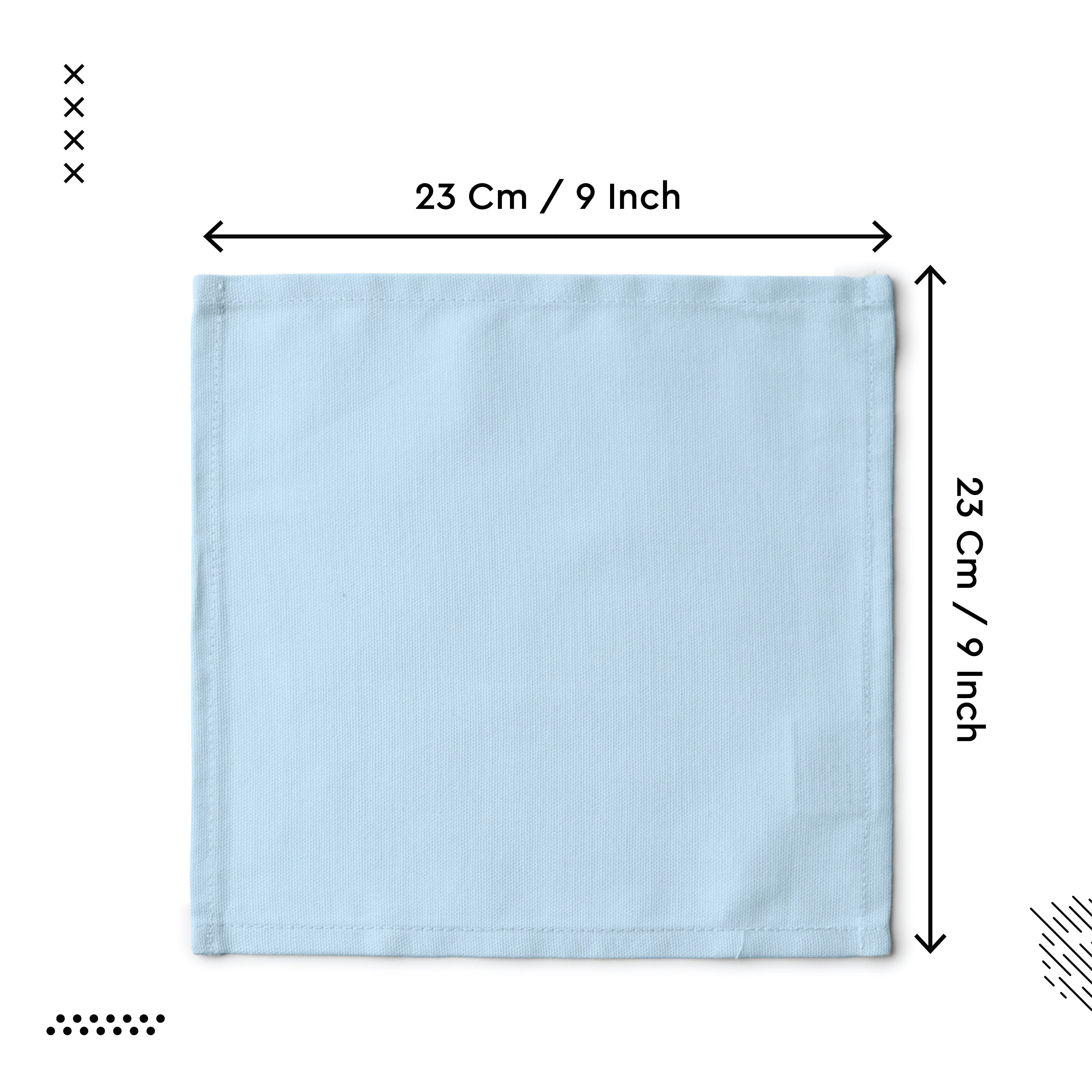 Cotton Ice Blue Table Napkins (Pack of 12)