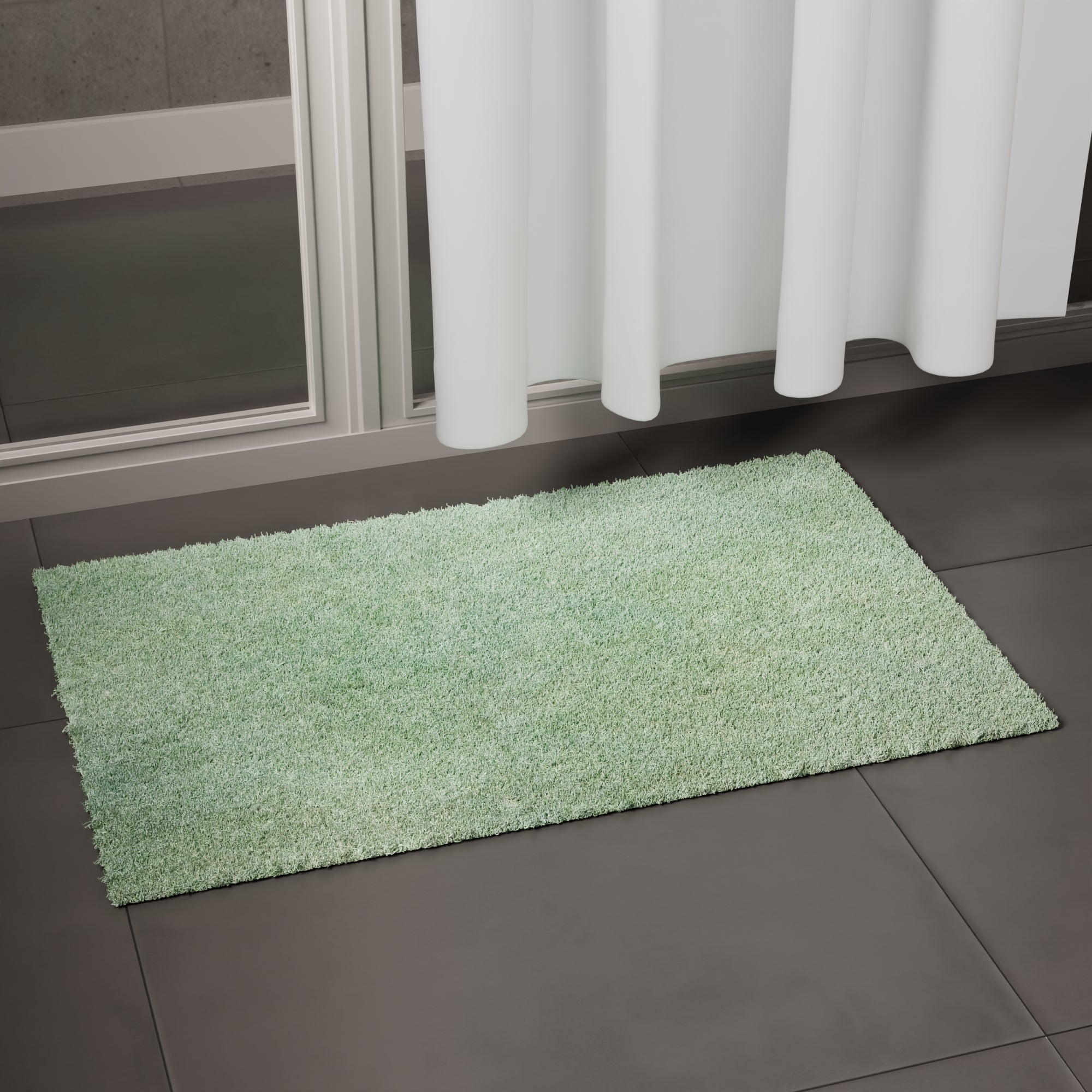 Cotton Sage Green Bathmat (Pack of 2)