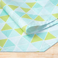 Cotton Twill Triangles Aqua Table Runner (Pack of 1)