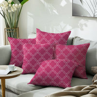 Micro Hot Pink Trellis Cushion Cover