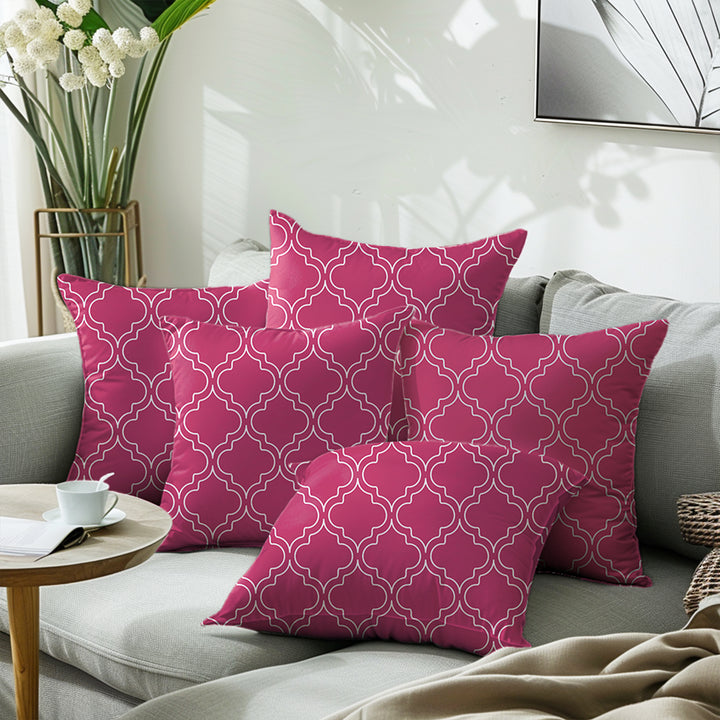 Micro Hot Pink Trellis Cushion Cover