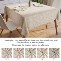 Cotton Beige Table Cloth (Pack of 1)