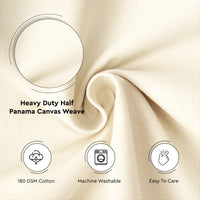 Mercerised Cotton Canvas Fabric, 100x150 cm Wide | Sold by the Metre, Cut to Length | Fabric For Cushions, Sofa Covers, Light Upholstery, Embroidery, Dress Material