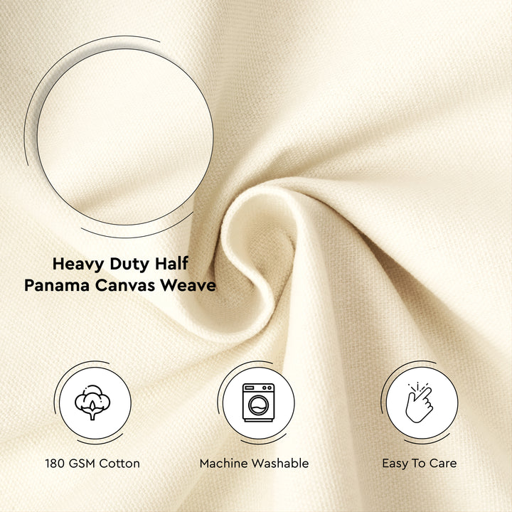 Mercerised Cotton Canvas Fabric, 100x150 cm Wide | Sold by the Metre, Cut to Length | Fabric For Cushions, Sofa Covers, Light Upholstery, Embroidery, Dress Material