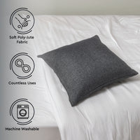 Jute Cherry Black Cushion Cover (Pack of 2)