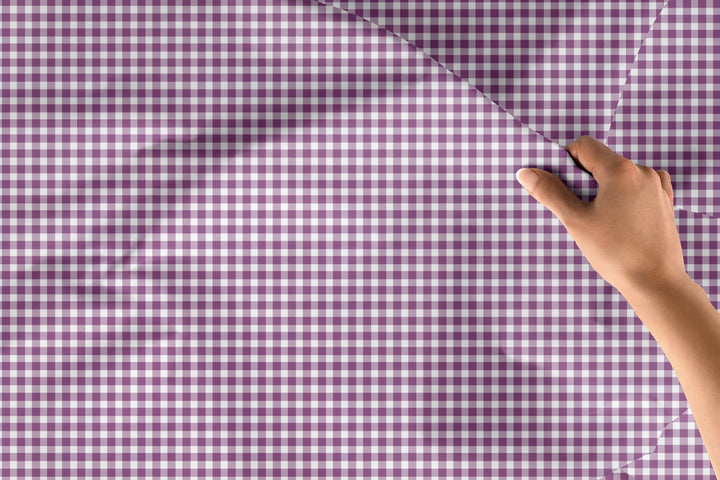 20s Sheeting Purple Checks Fabric (1 Meter)