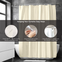 Polyester Natural Shower Curtain (Pack of 1)