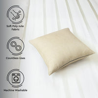 Jute Cherry Cream Cushion Cover (Pack of 2)