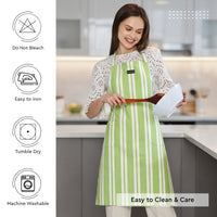 RC Yarn-Dyed Franca Lime Stripes Apron (Pack of 1)