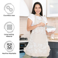 Cotton Beige Apron (Pack of 1)