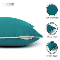 Cotton Azul Blue+Natural Cushion Cover (Pack of 2)