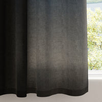 Canvas Jet Black Curtain (Pack of 1)