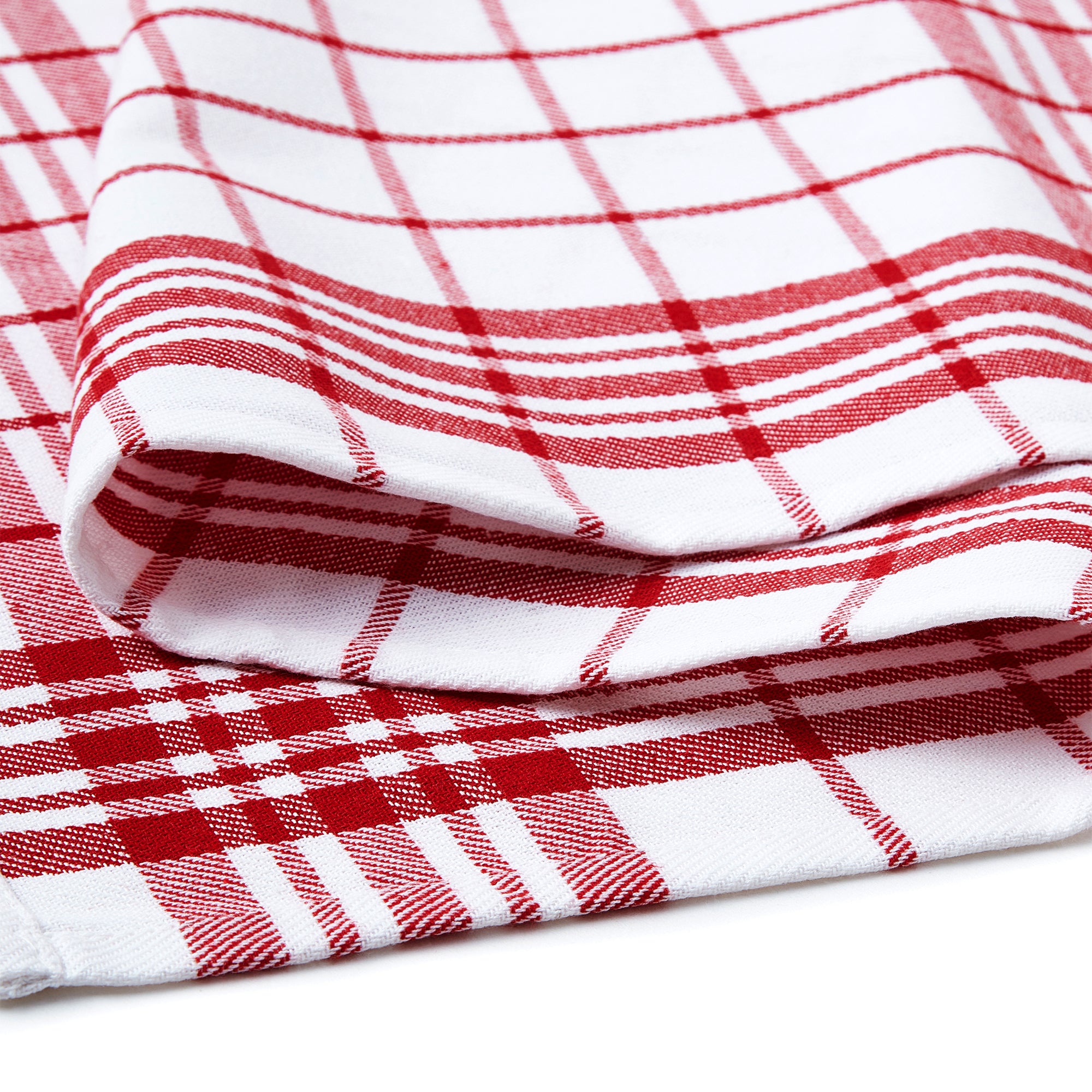 Cotton Red Non-terry+Terry Kitchen Towel (Pack of 4)