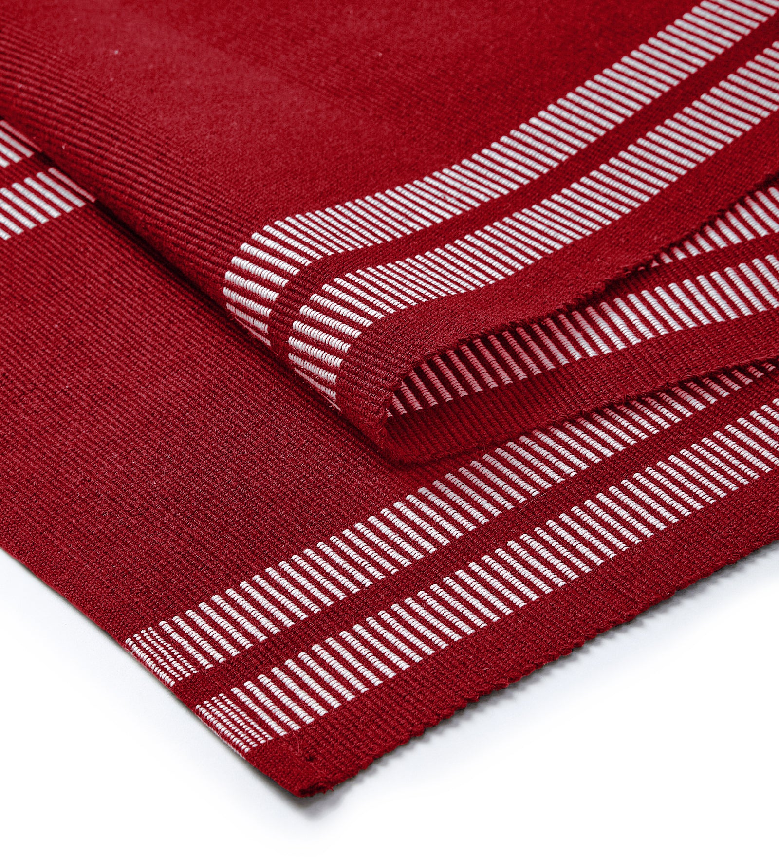 Cotton Ladder Red Table Runner (Pack of 1)