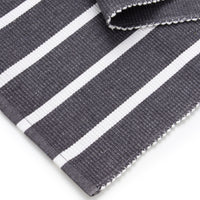 Cotton Roma Grey Stripes Table Runner (Pack of 1)