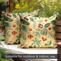 Polyester Cherry Cushion Cover (Pack of 2)