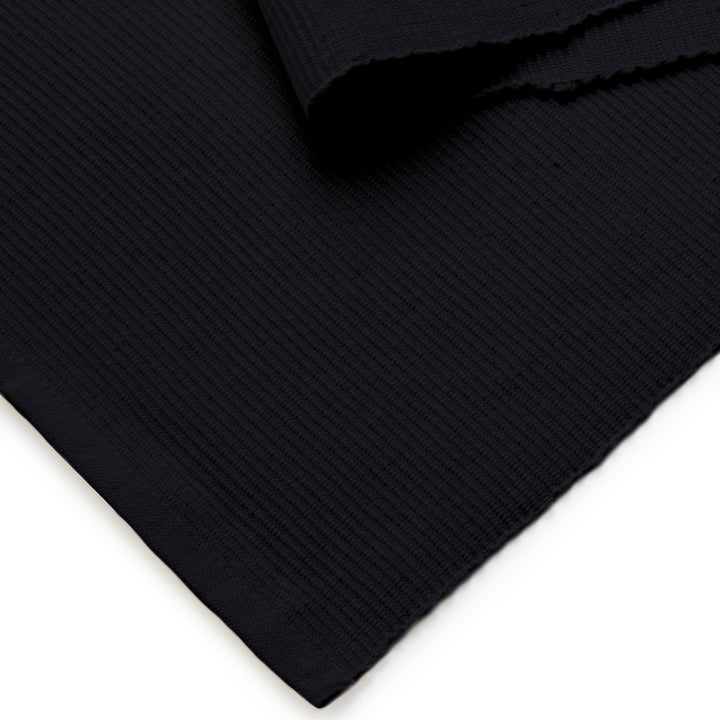 Cotton Solid Black Table Runner (Pack of 1)
