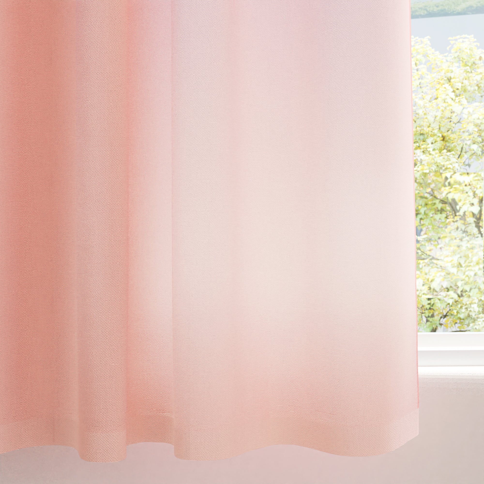 Canvas Powder Pink Curtain (Pack of 1)