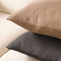 Corduroy Dark Grey Cushion Cover (Pack of 2)