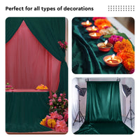 Satin Polyester Silk Teal Green Fabric