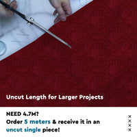 Embossed Velvet Maroon Fabric