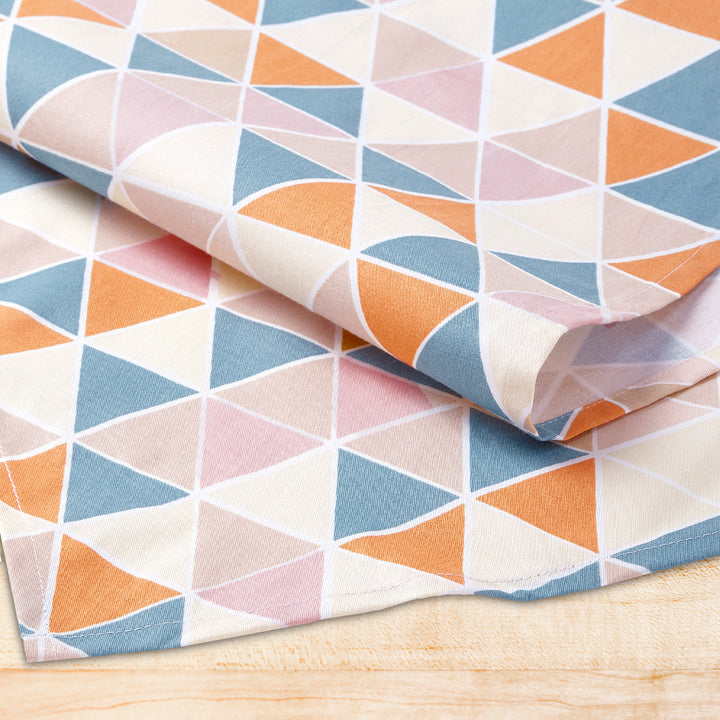 Cotton Twill Triangles Apricot Table Runner (Pack of 1)