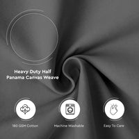 Mercerised Cotton Canvas Fabric, 100x150 cm Wide | Sold by the Metre, Cut to Length | Fabric For Cushions, Sofa Covers, Light Upholstery, Embroidery, Dress Material