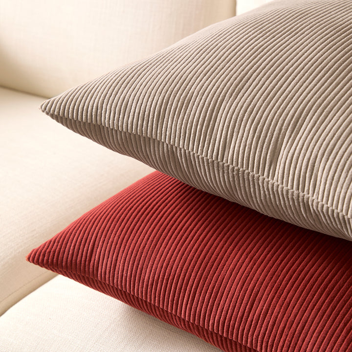 Corduroy Rust Brown Cushion Cover (Pack of 2)