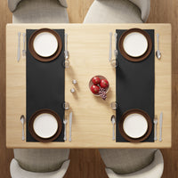 PVC Leather Black Table Runner (Pack of 1)
