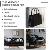 PU Leather Navy Blue Fabric