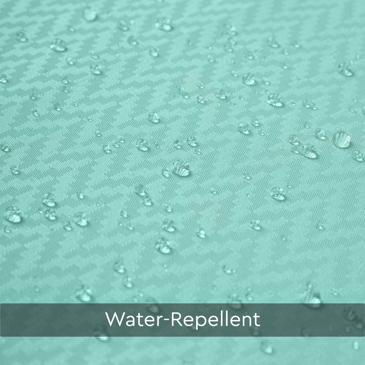 Polyester ZZ Teal Shower Curtain (Pack of 1)