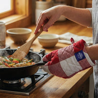 Cotton Buffalo Red Checks Oven Glove & Pot Holder