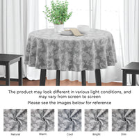 Cotton chambray Grey Table Cloth (Pack of 1)