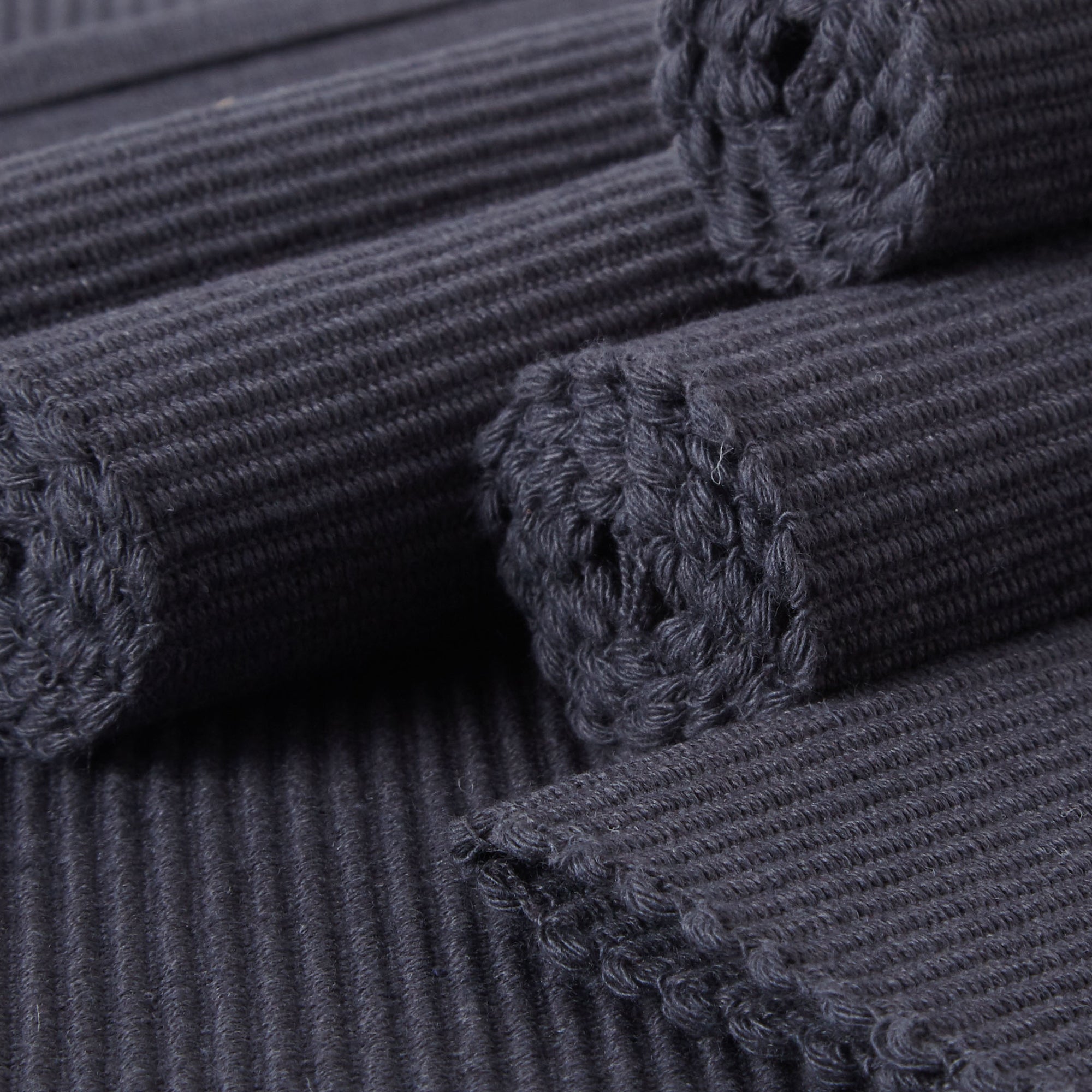Cotton Solid Grey Placemat (Pack of 6)