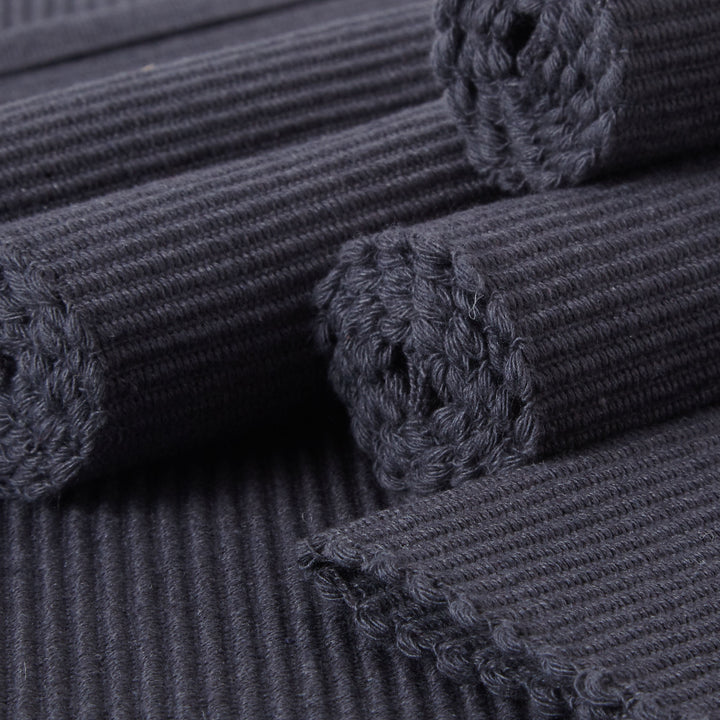 Cotton Solid Grey Placemat (Pack of 6)