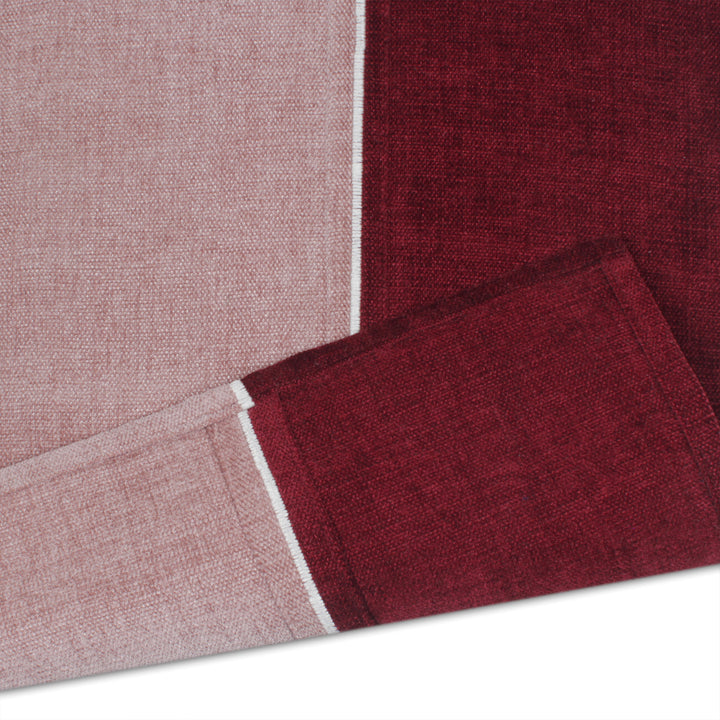 Cotton Buff & Maroon Table Runner (Pack of 1)